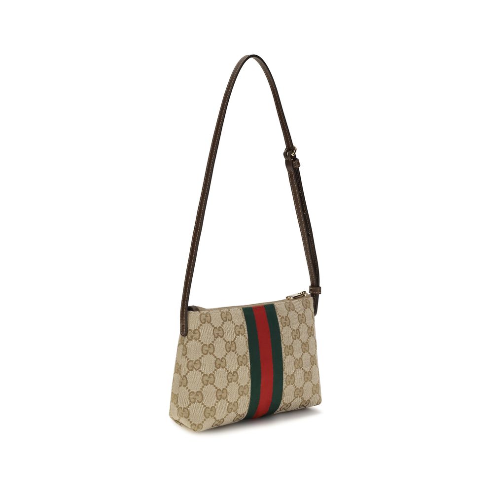 Gucci Schultertasche aus beigem Stoff