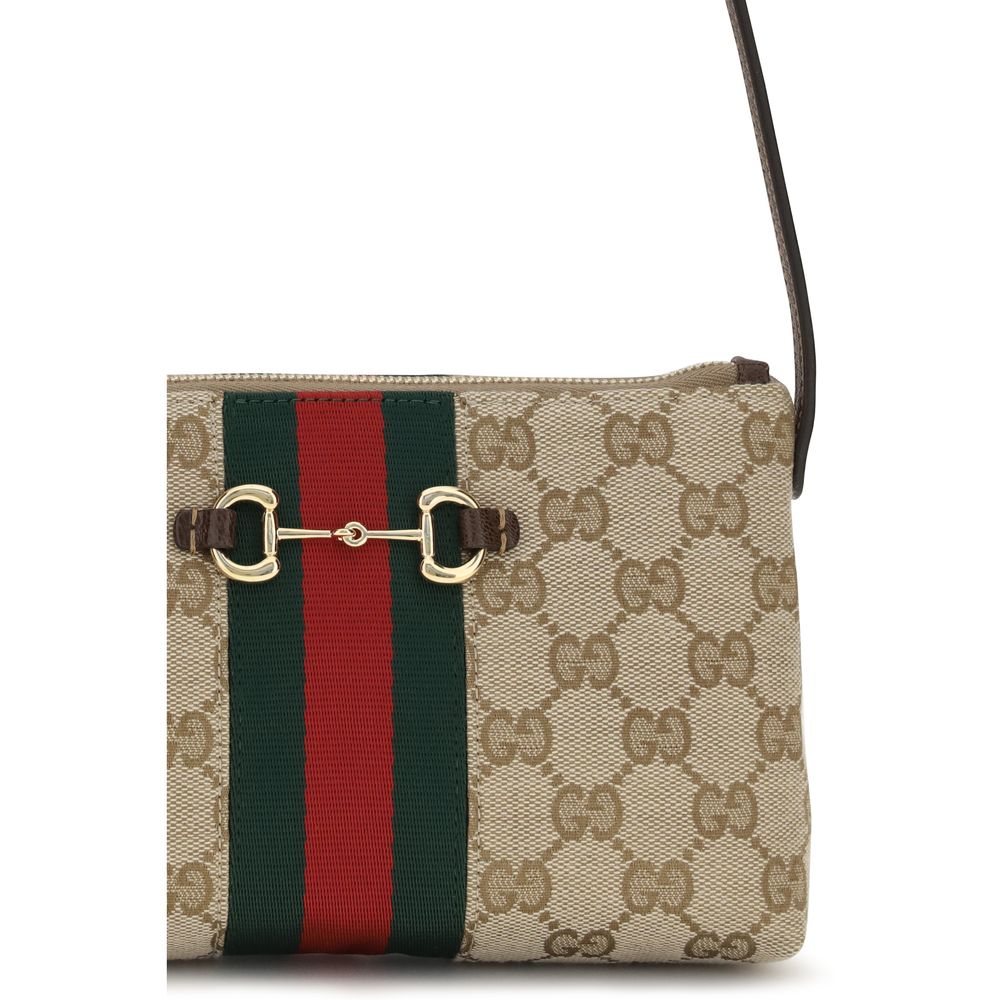 Gucci Schultertasche aus beigem Stoff