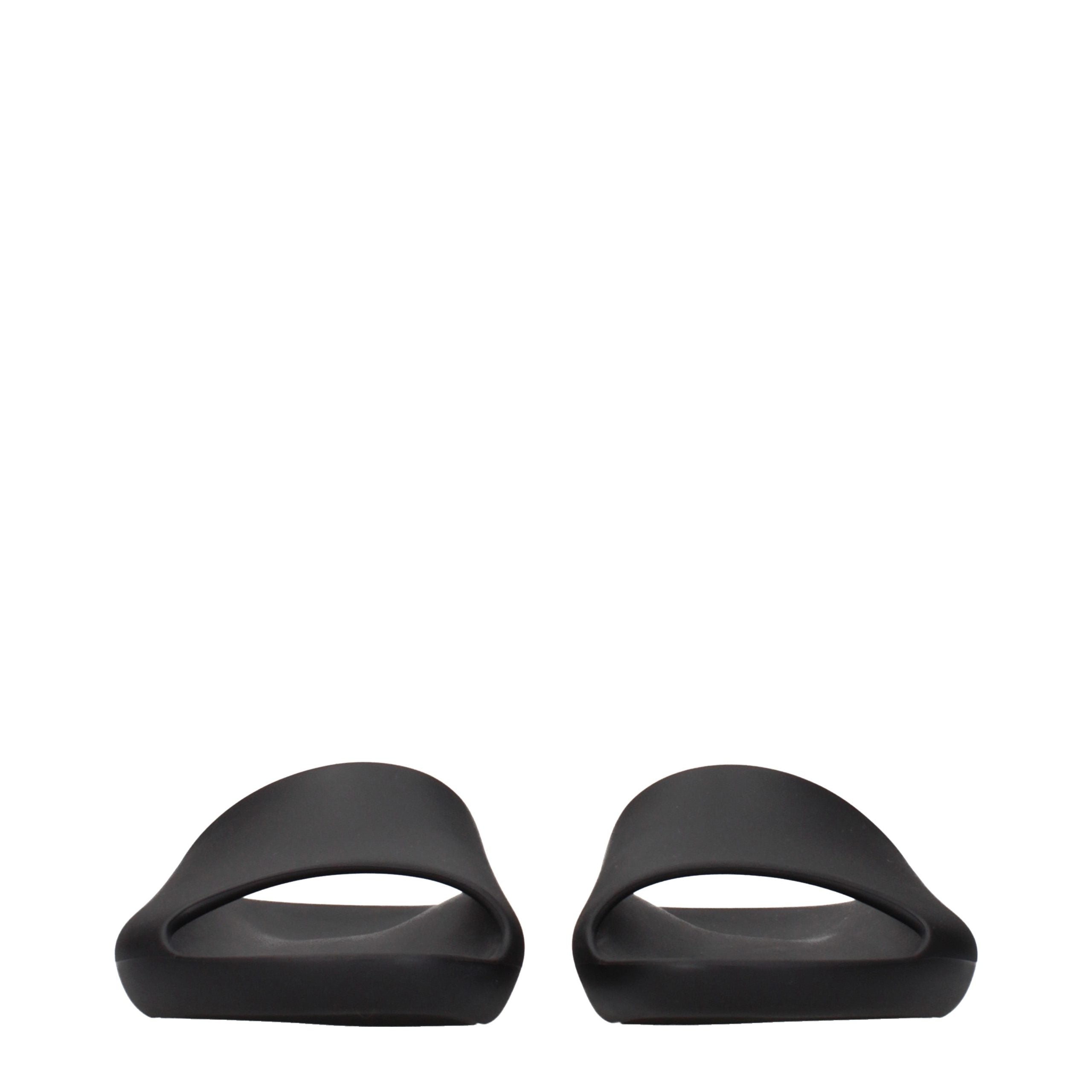 The Row Slipper aus schwarzer Baumwolle