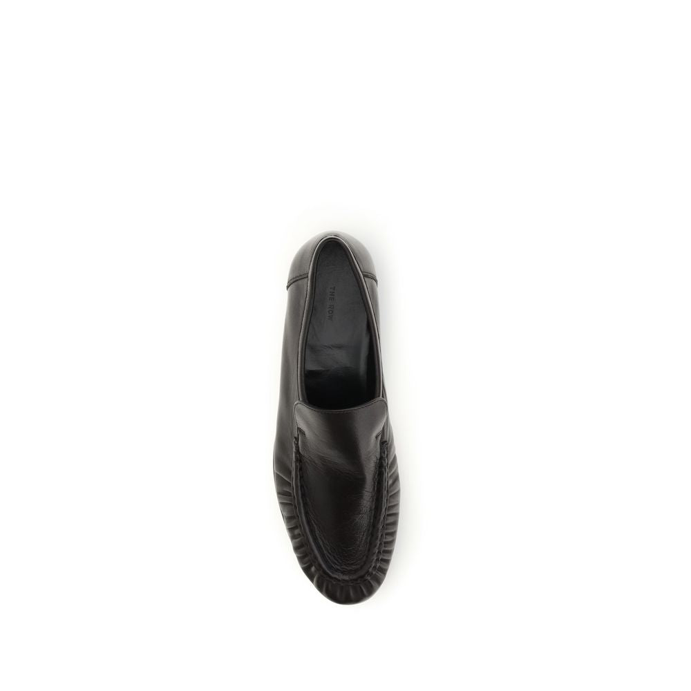 The Row Braune Wildleder-Slipper