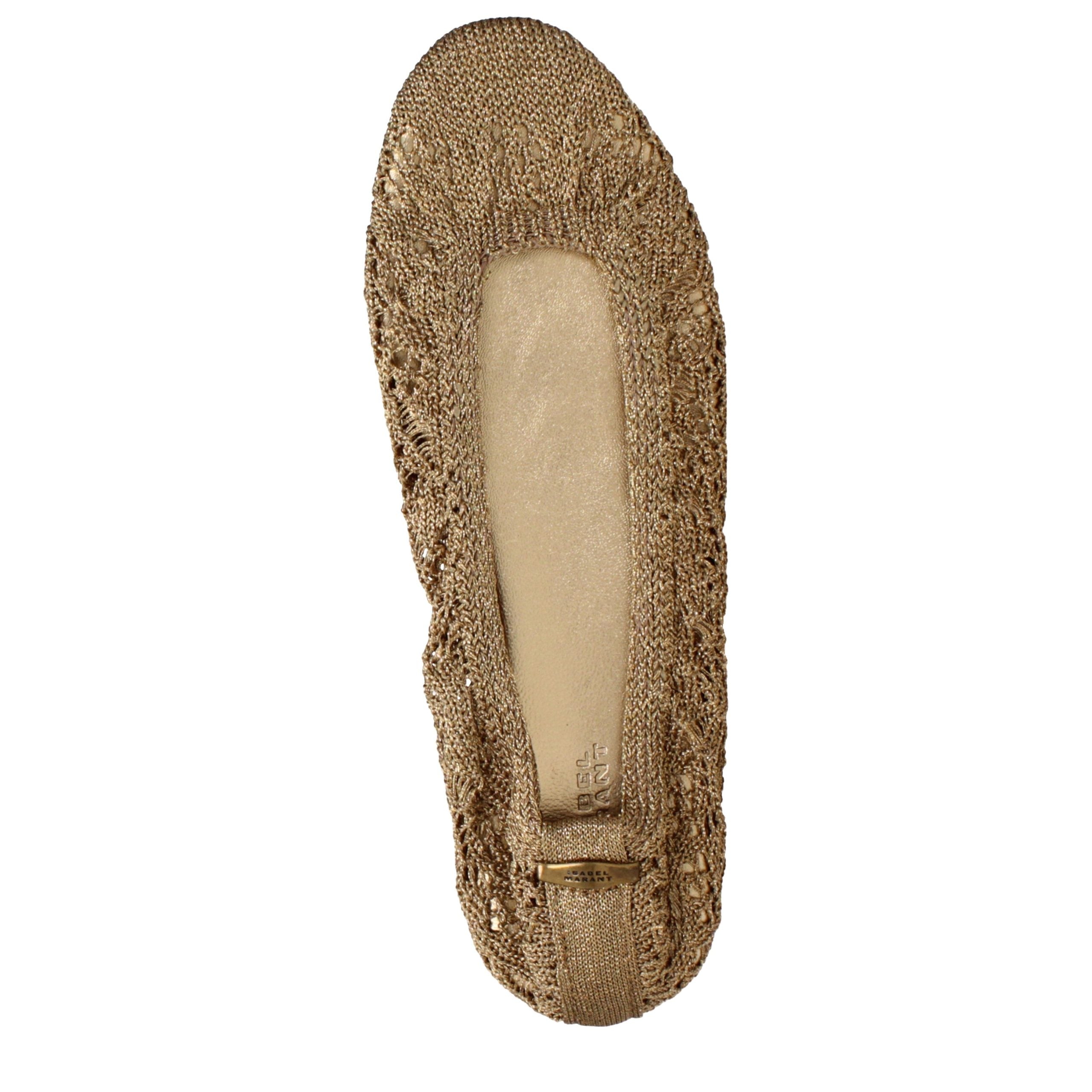 Isabel Marant goldene Stoffballerinas