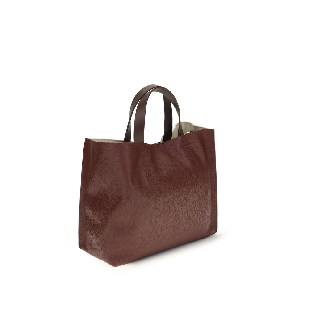 Marni Schultertasche aus beigem Kalbsleder vom Hausrind
