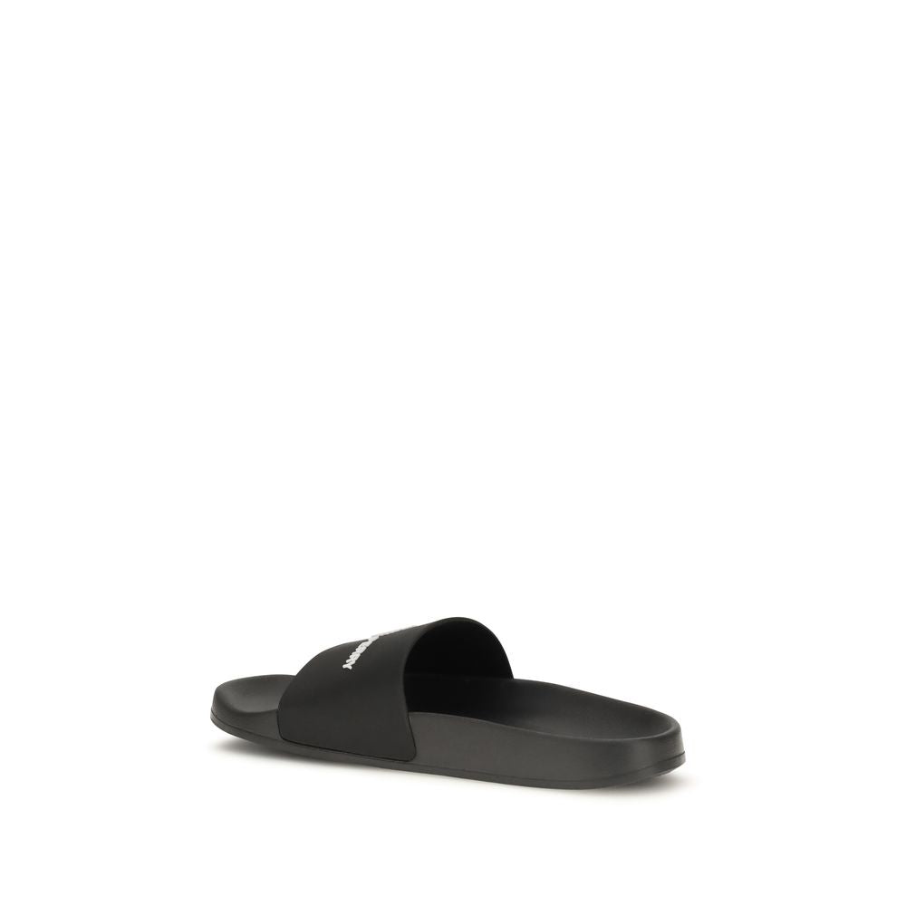 Fred Perry schwarze Gummisandalen