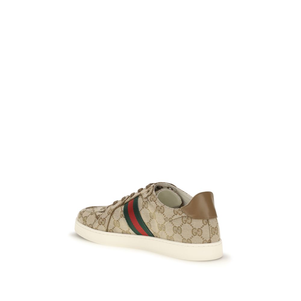 Gucci Sneaker aus beigem Stoff