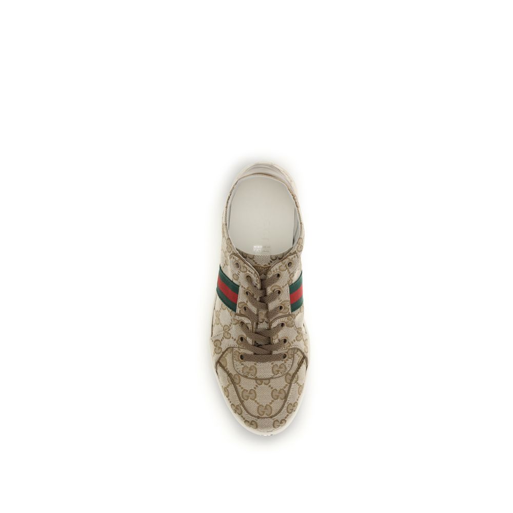 Gucci Sneaker aus beigem Stoff