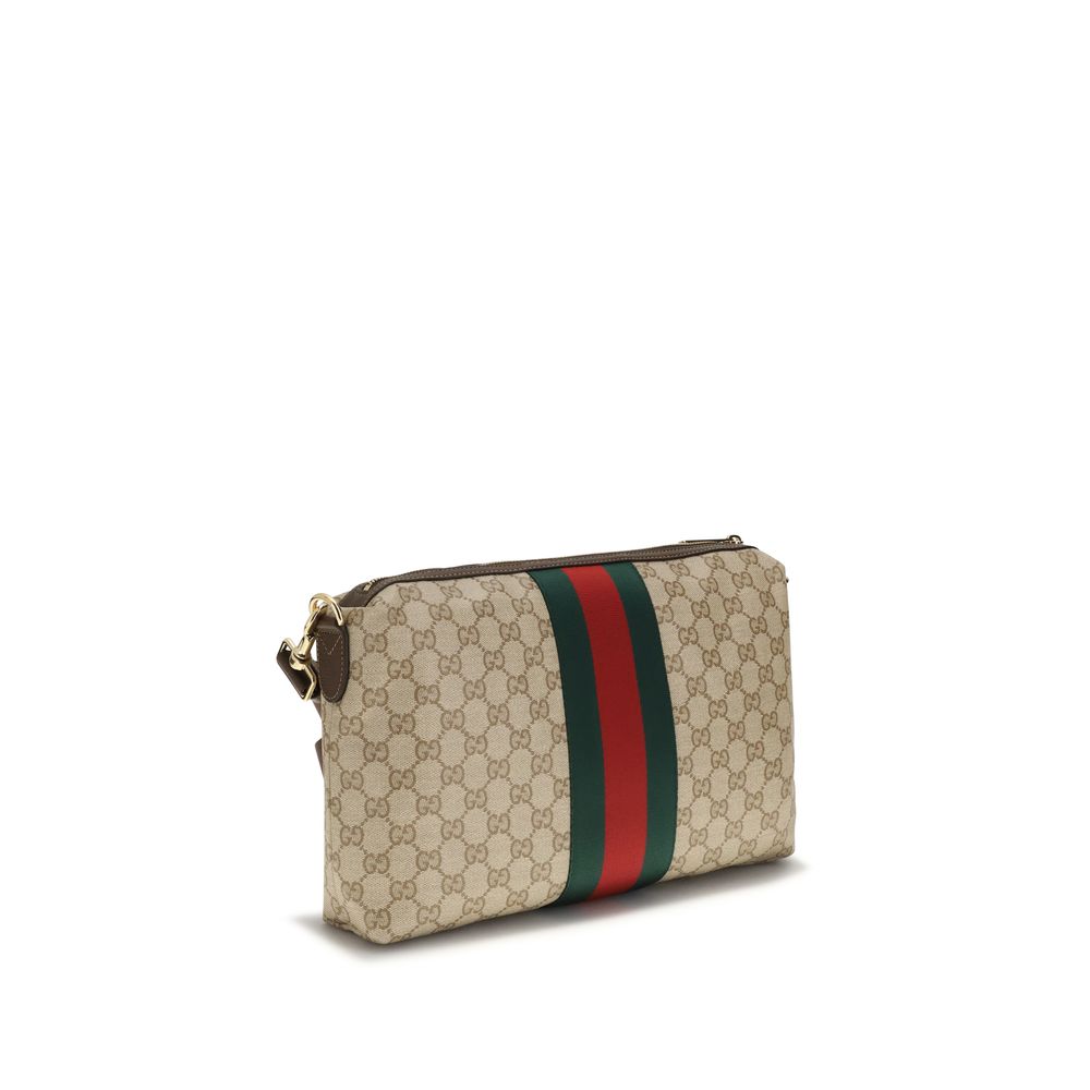 Gucci Schultertasche aus beigem Stoff
