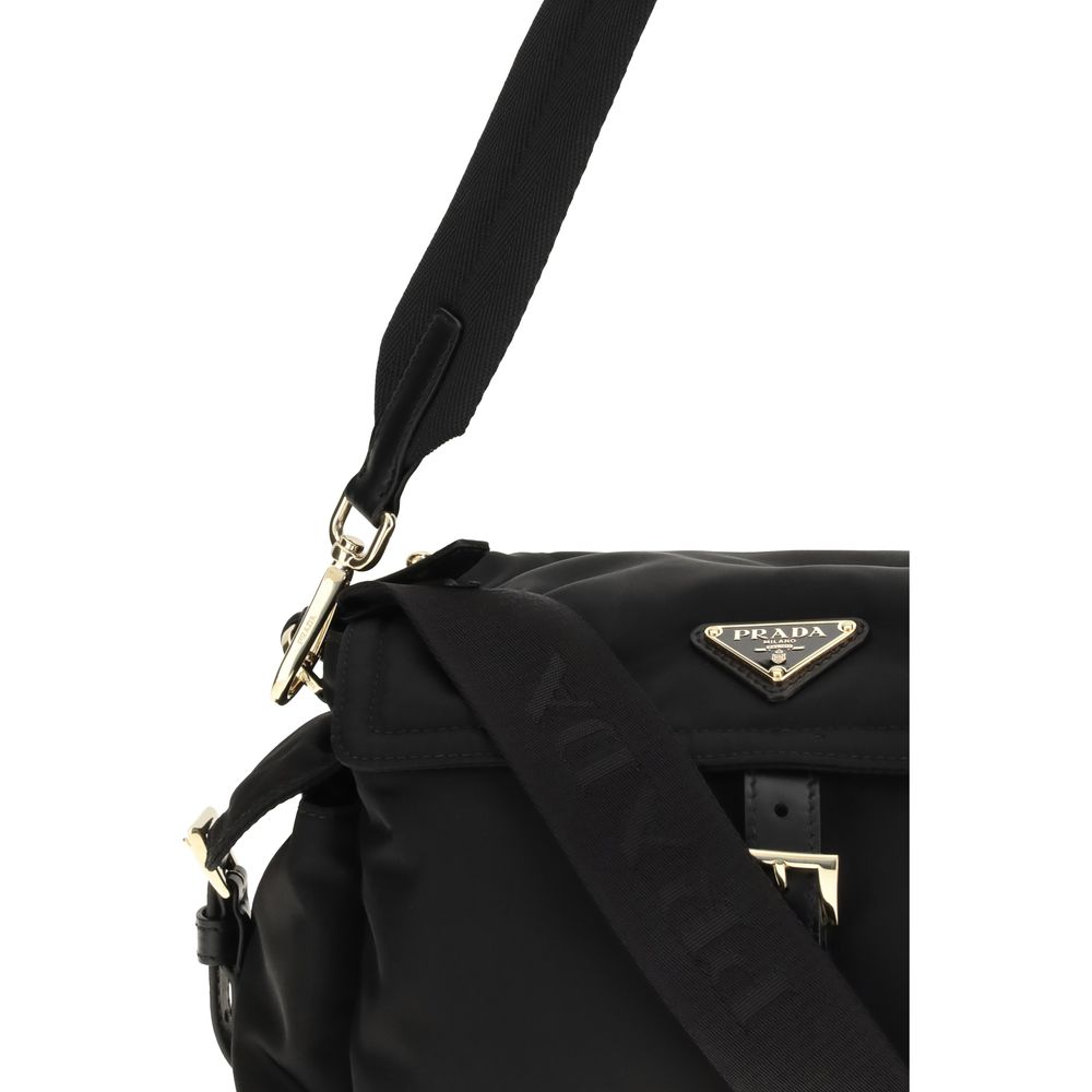 Sac bandoulière Prada en polyamide recyclé noir