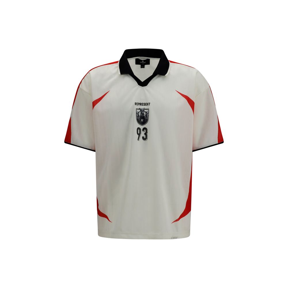 Weißes Polyester-T-Shirt abbilden
