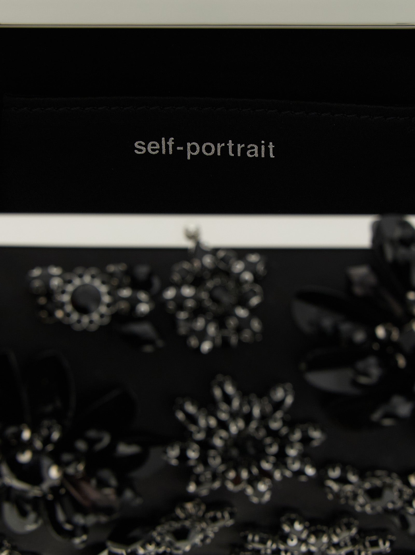 Self-Portrait Black Clutch Bag