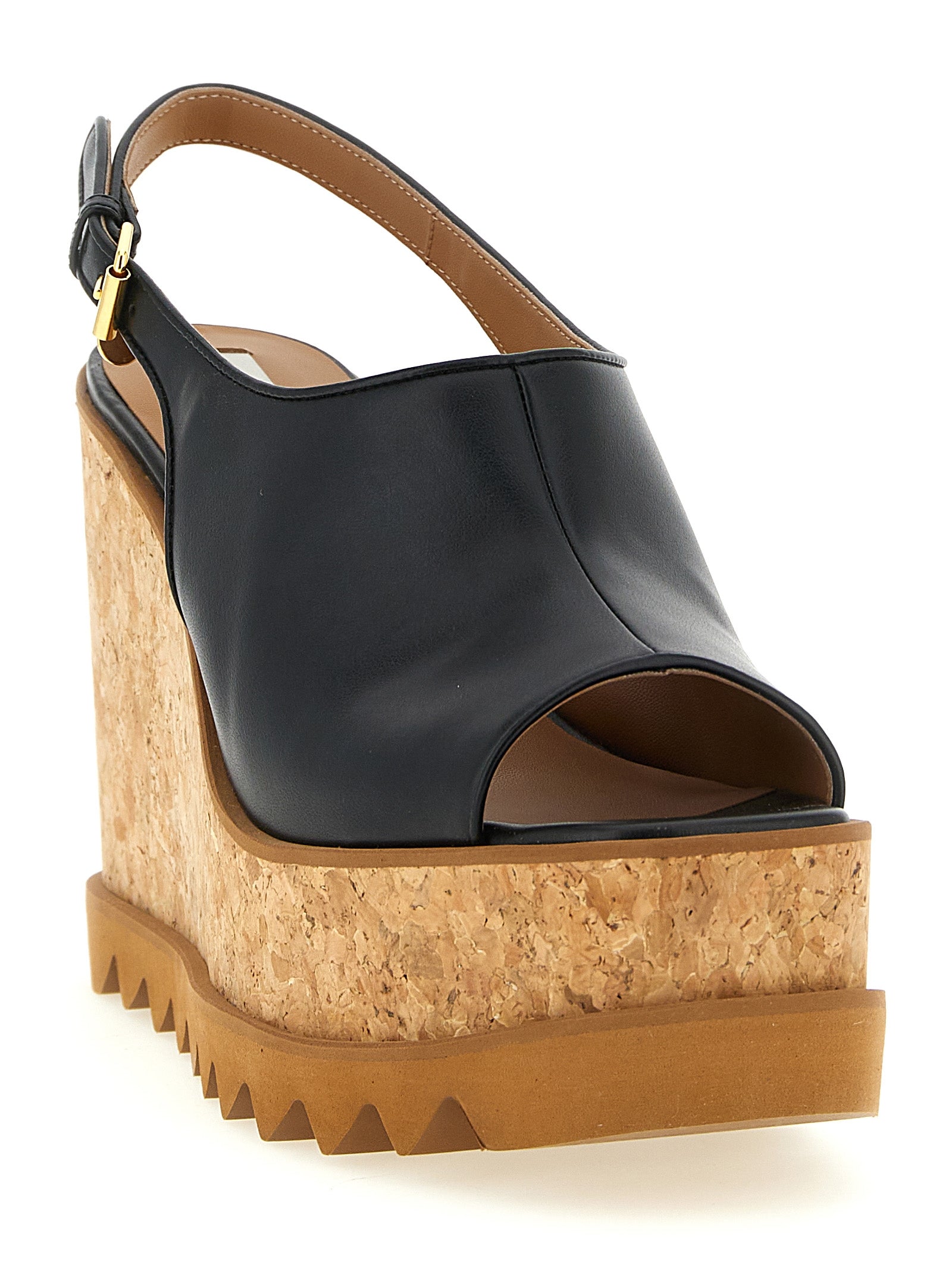 Stella McCartney Black Wedge Sandals