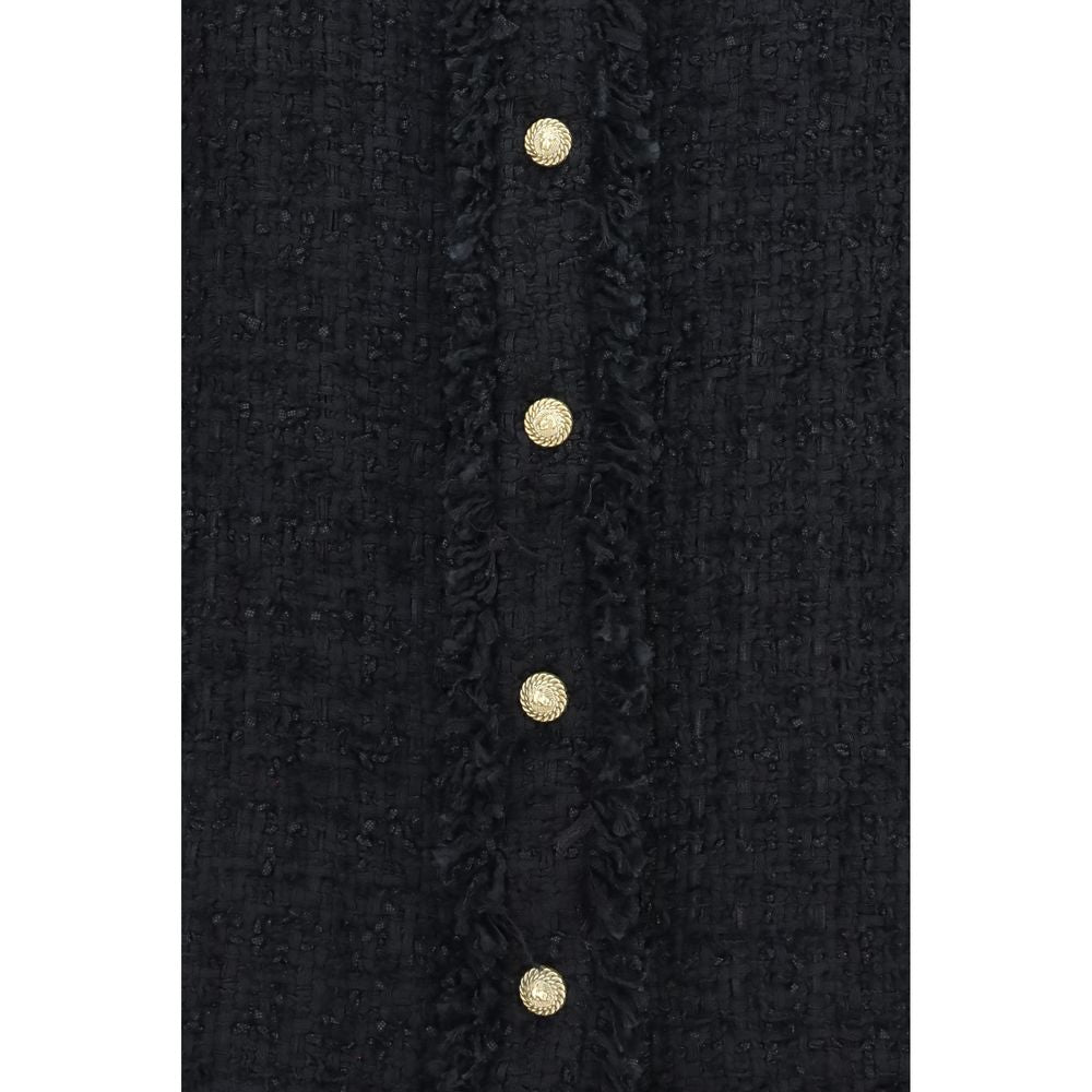 Balmain Black Pattern Shirt