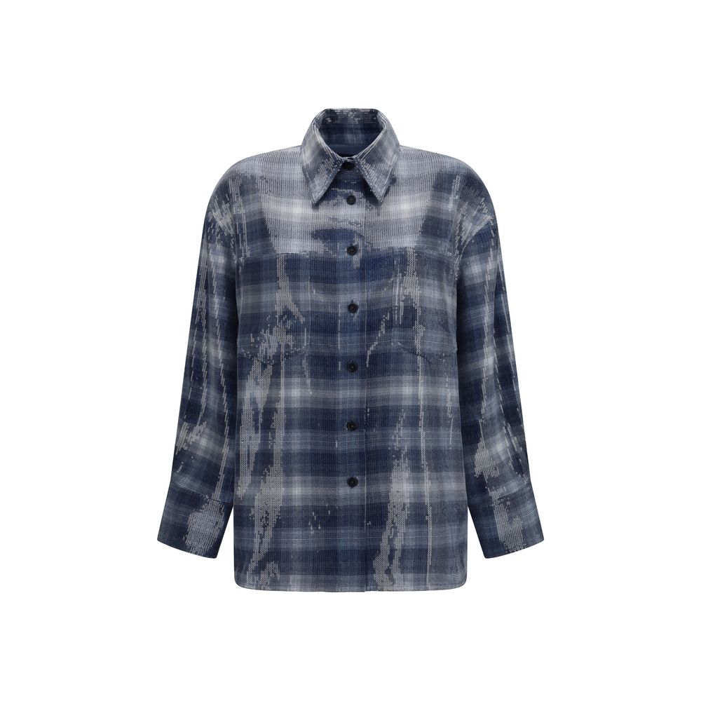PINKO Blue Pattern Shirt