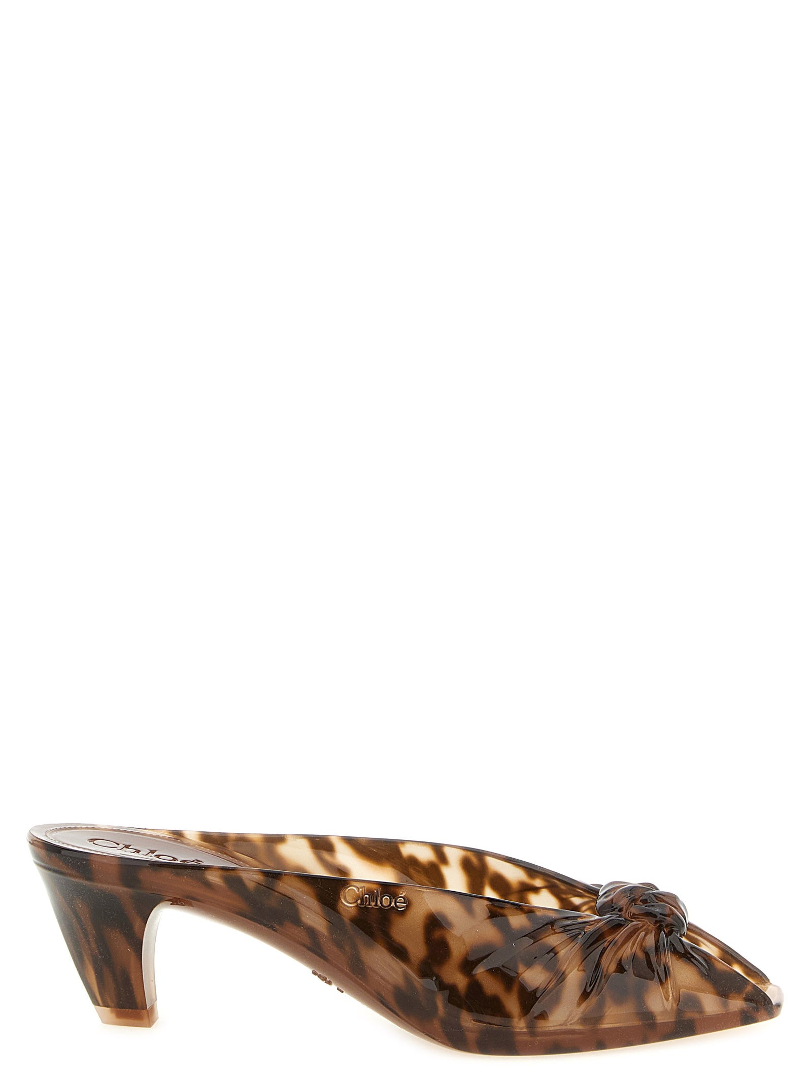 Chloé Brown Mid Heel Pumps