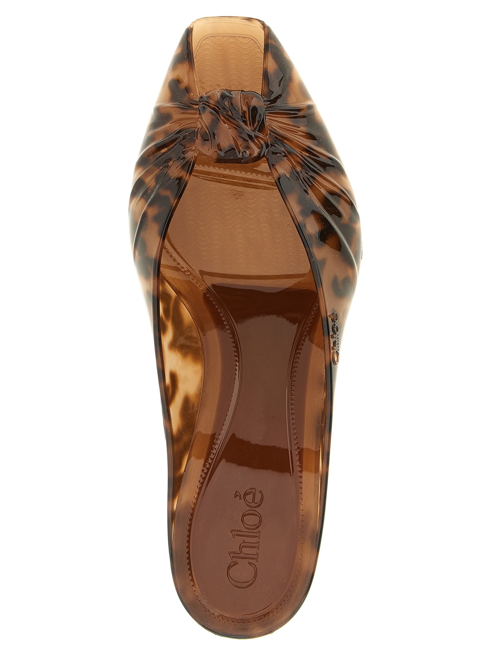 Chloé Brown Mid Heel Pumps