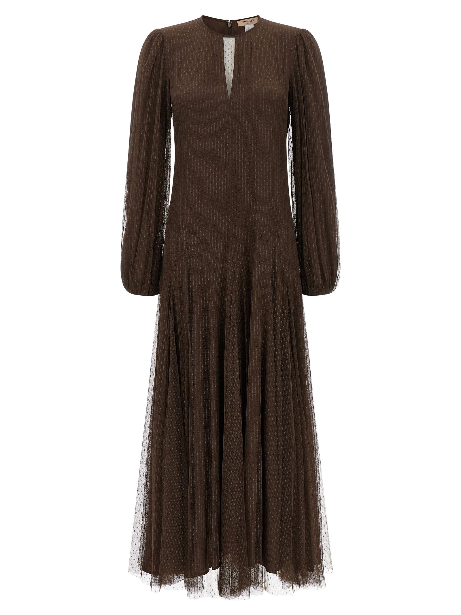 Twinset Brown Long Dress