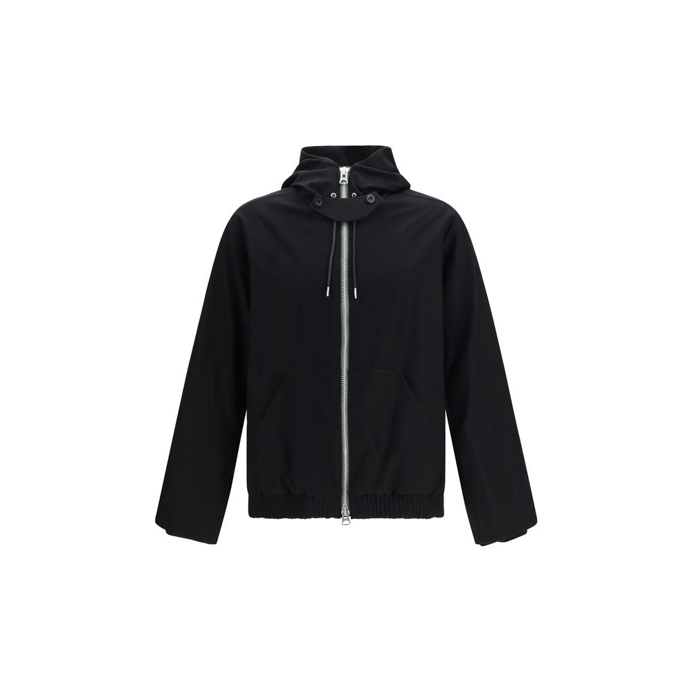 Sacai Black Wool Oves Aries Full-Length Jacket