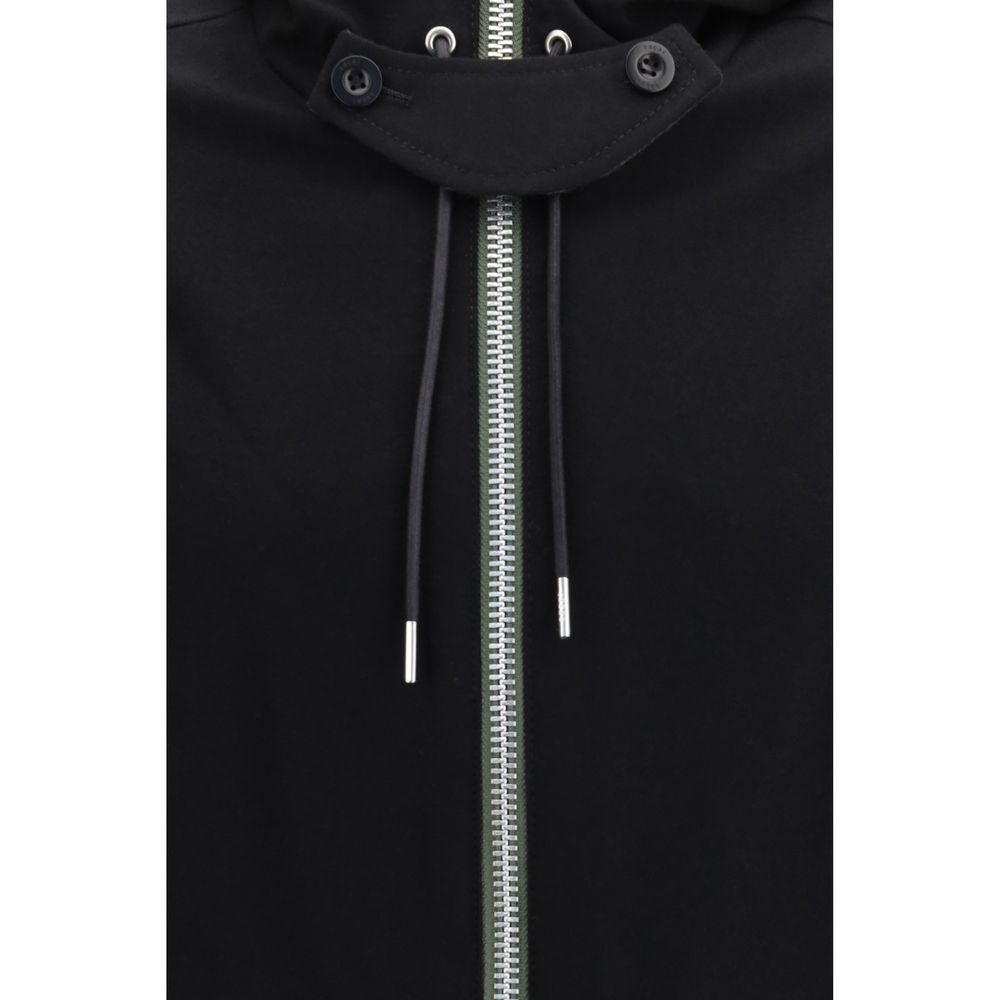 Sacai Black Wool Oves Aries Full-Length Jacket