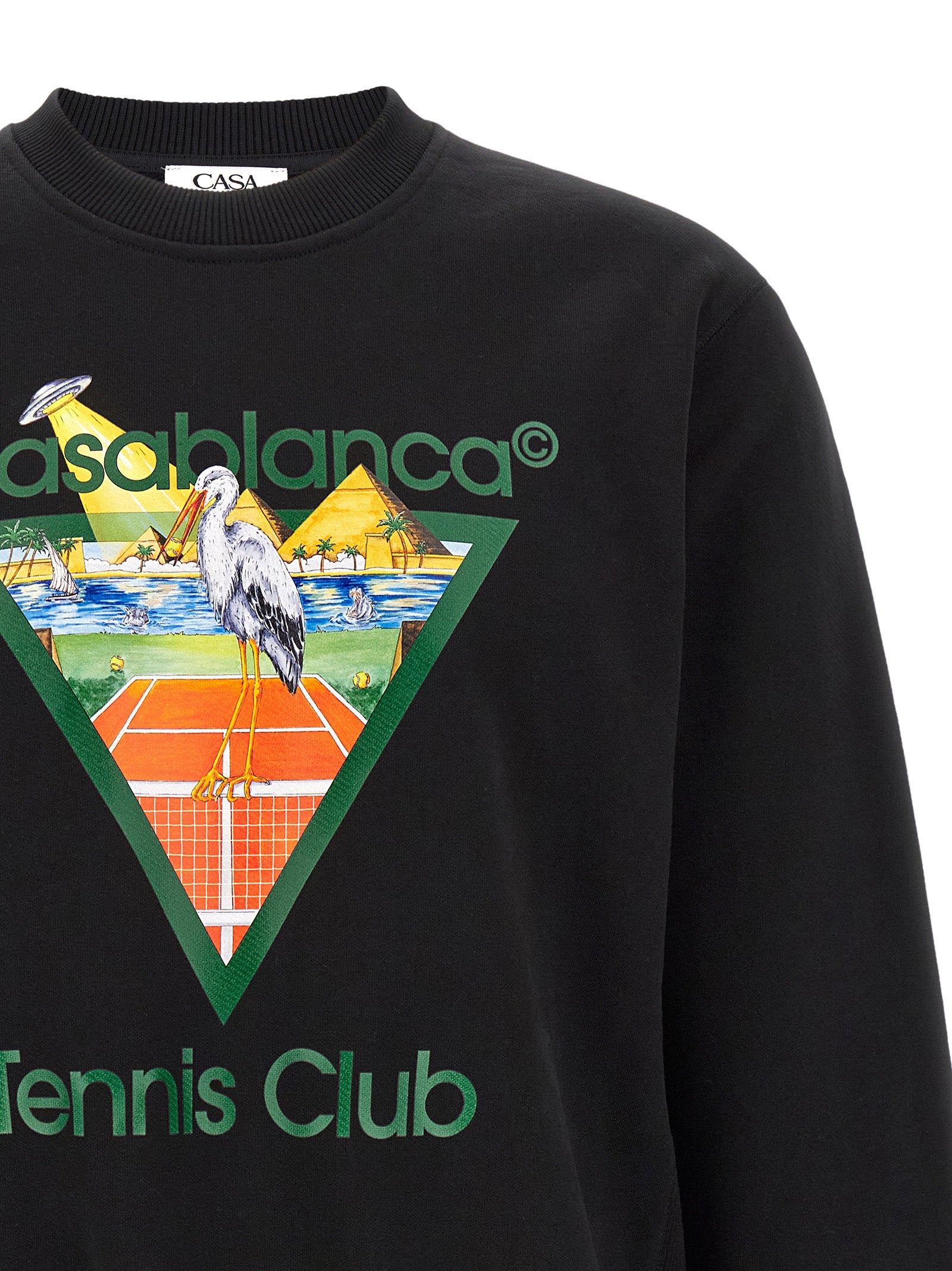 Casablanca Black Organic Cotton Sweatshirt