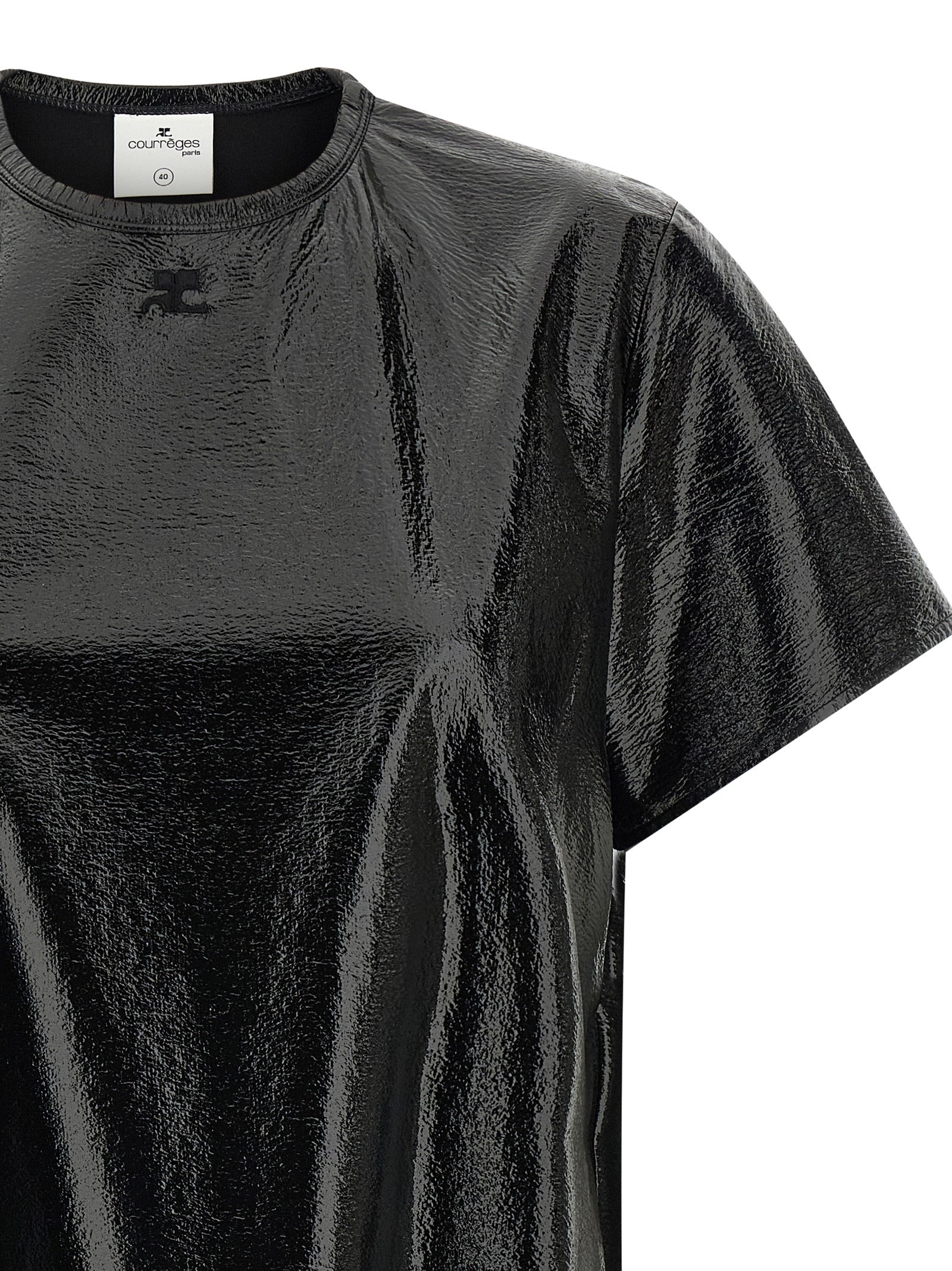 Courrèges Black Viscose Short Dress