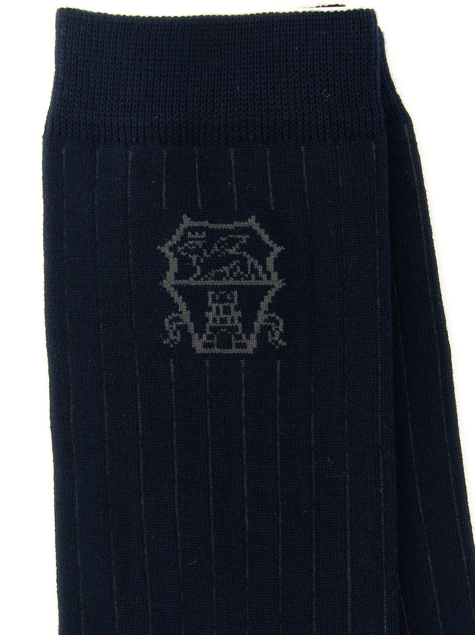 Brunello Cucinelli Blue Cotton Socks