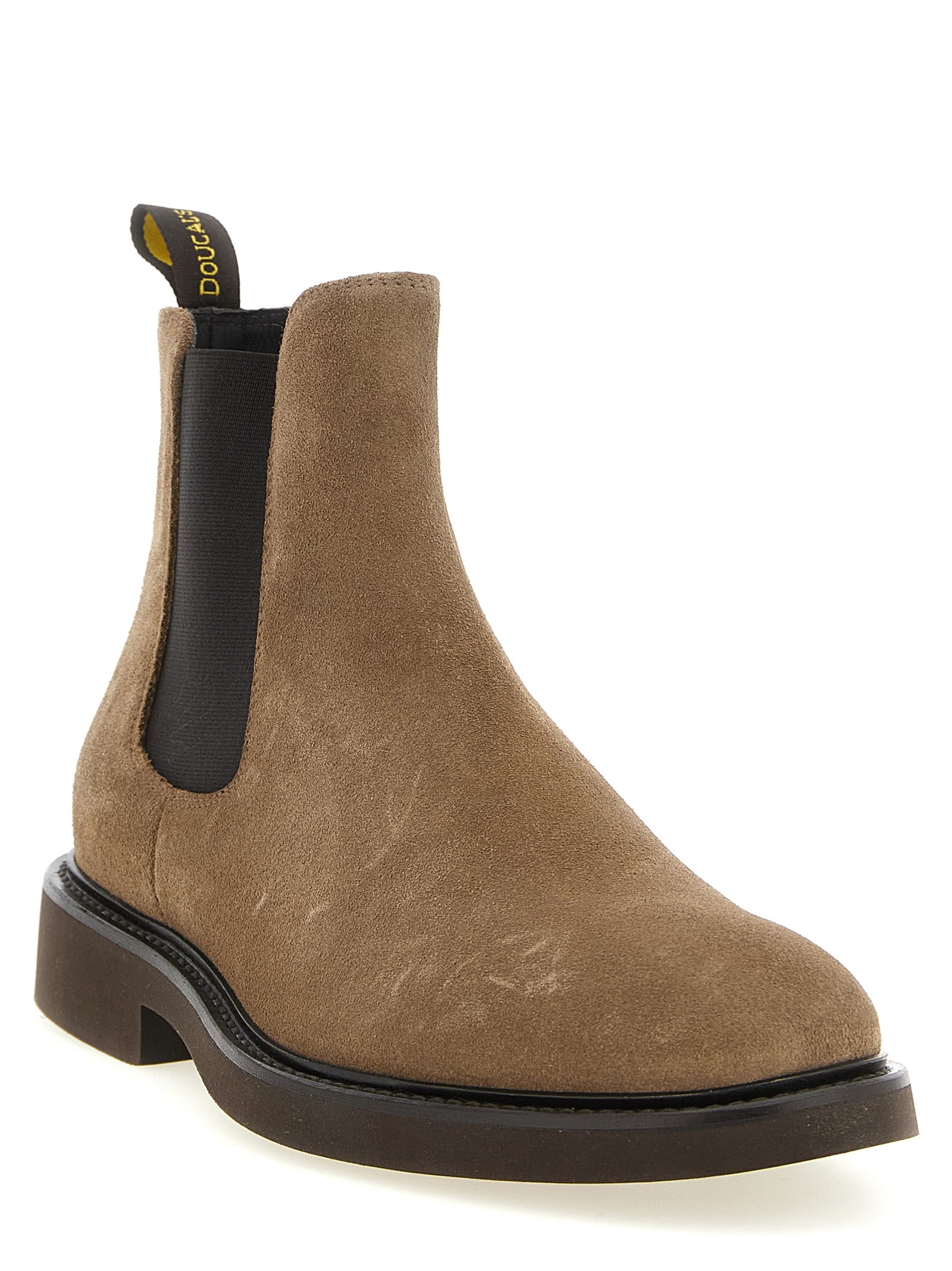 Doucal's Beige Lamb Leather Ankle Boots
