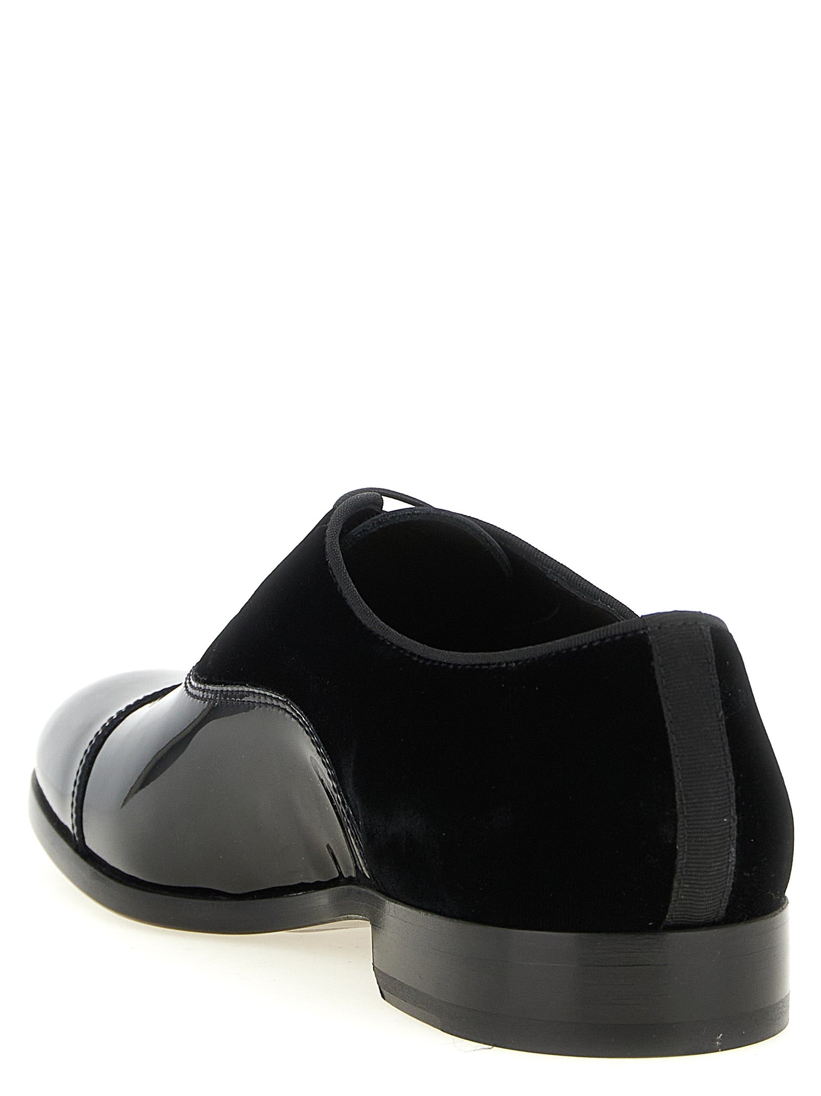 Doucal's Black Lamb Leather Oxfords And Derbies