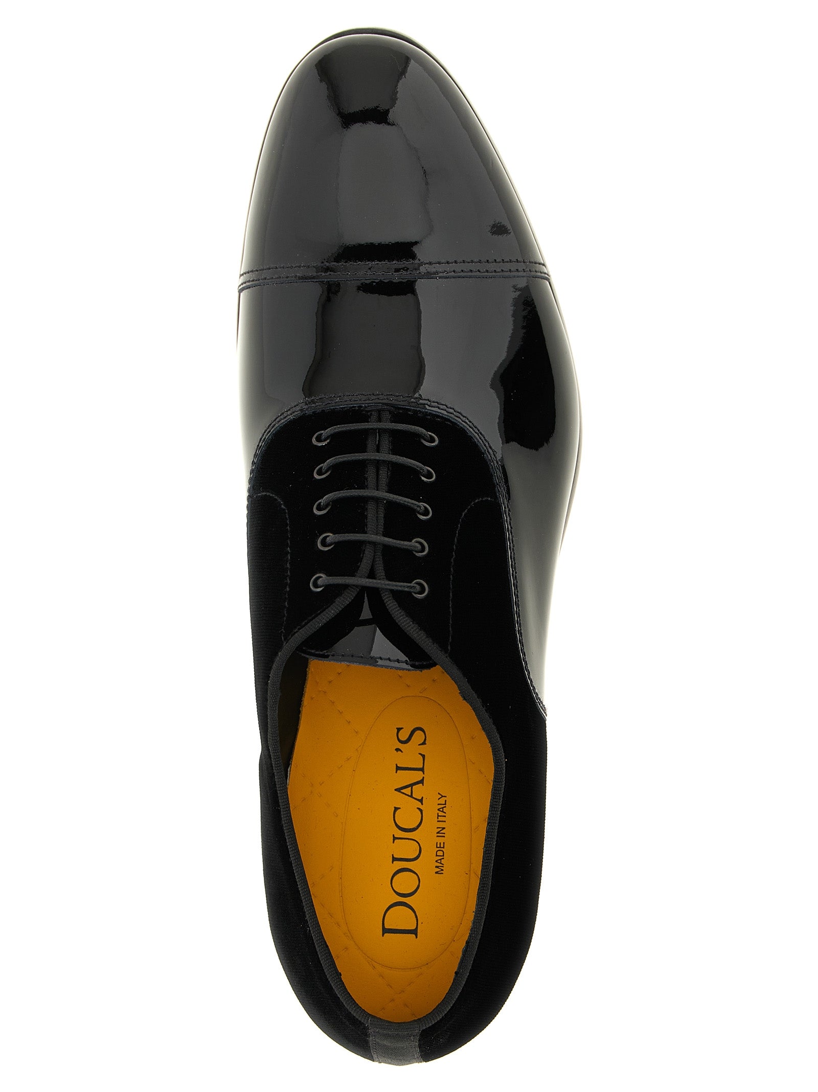 Doucal's Black Lamb Leather Oxfords And Derbies