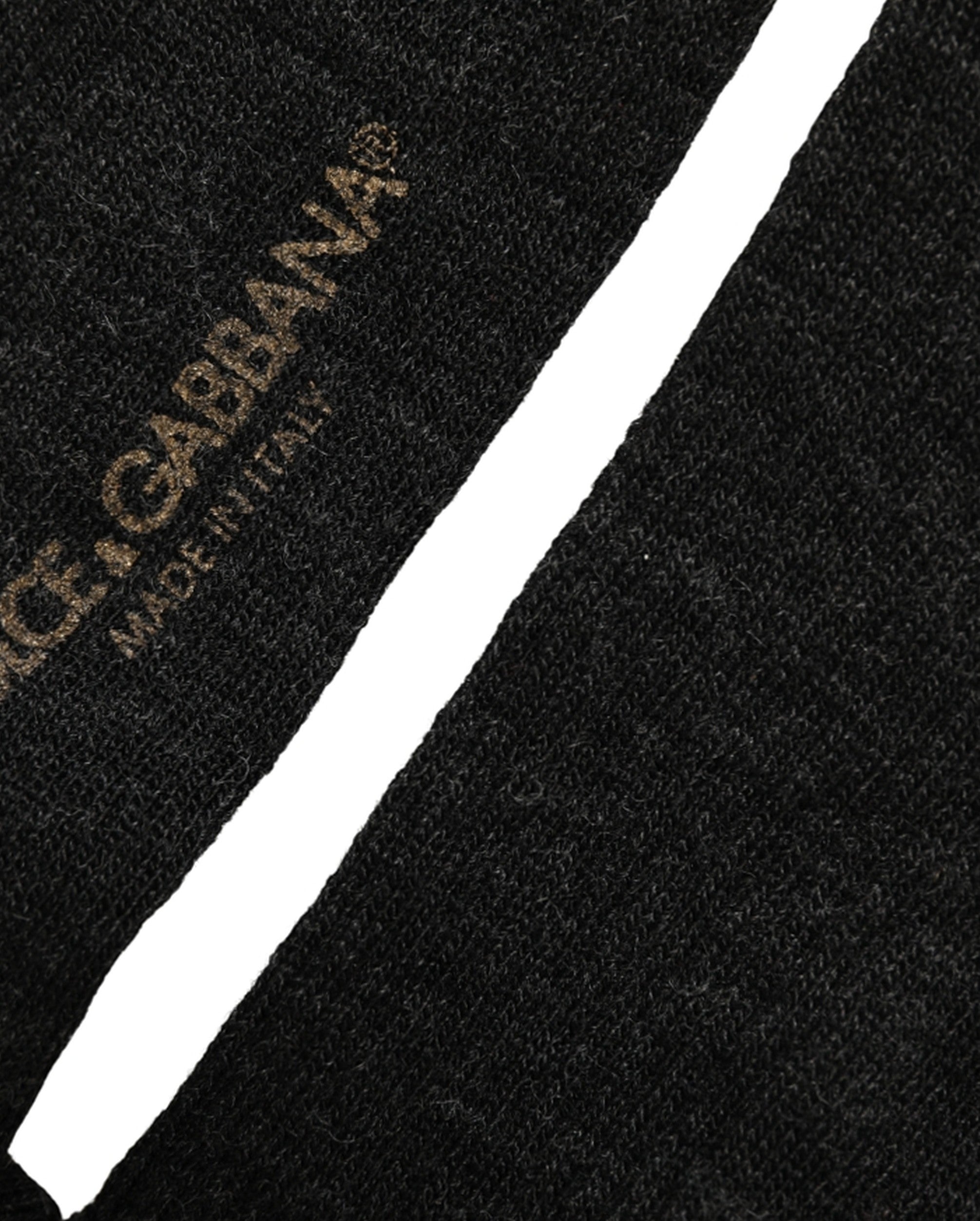 Dolce & Gabbana Black Wool DG Logo Mid Calf Accessory Socks