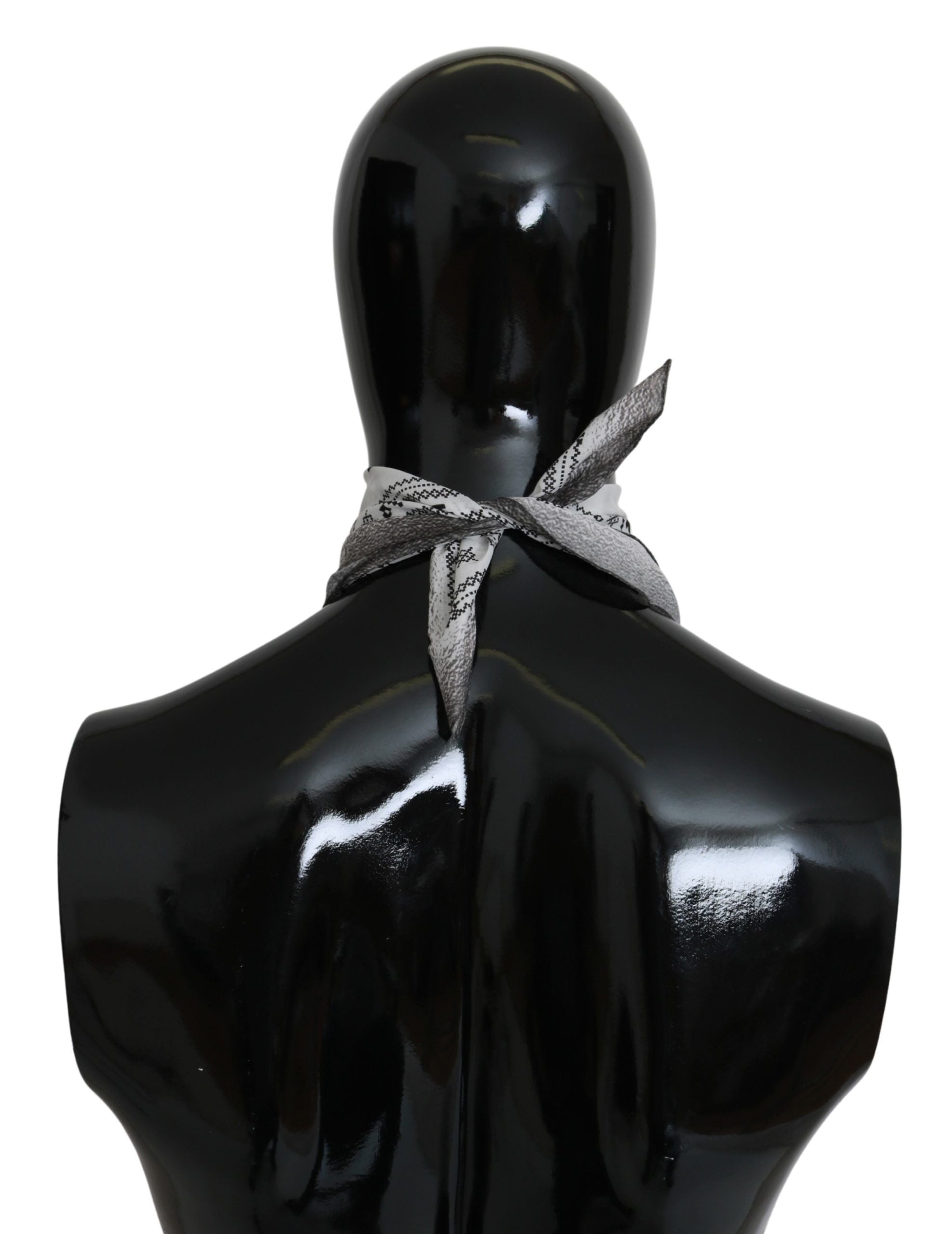 Costume National White Printed Bandana Cotton Scarf