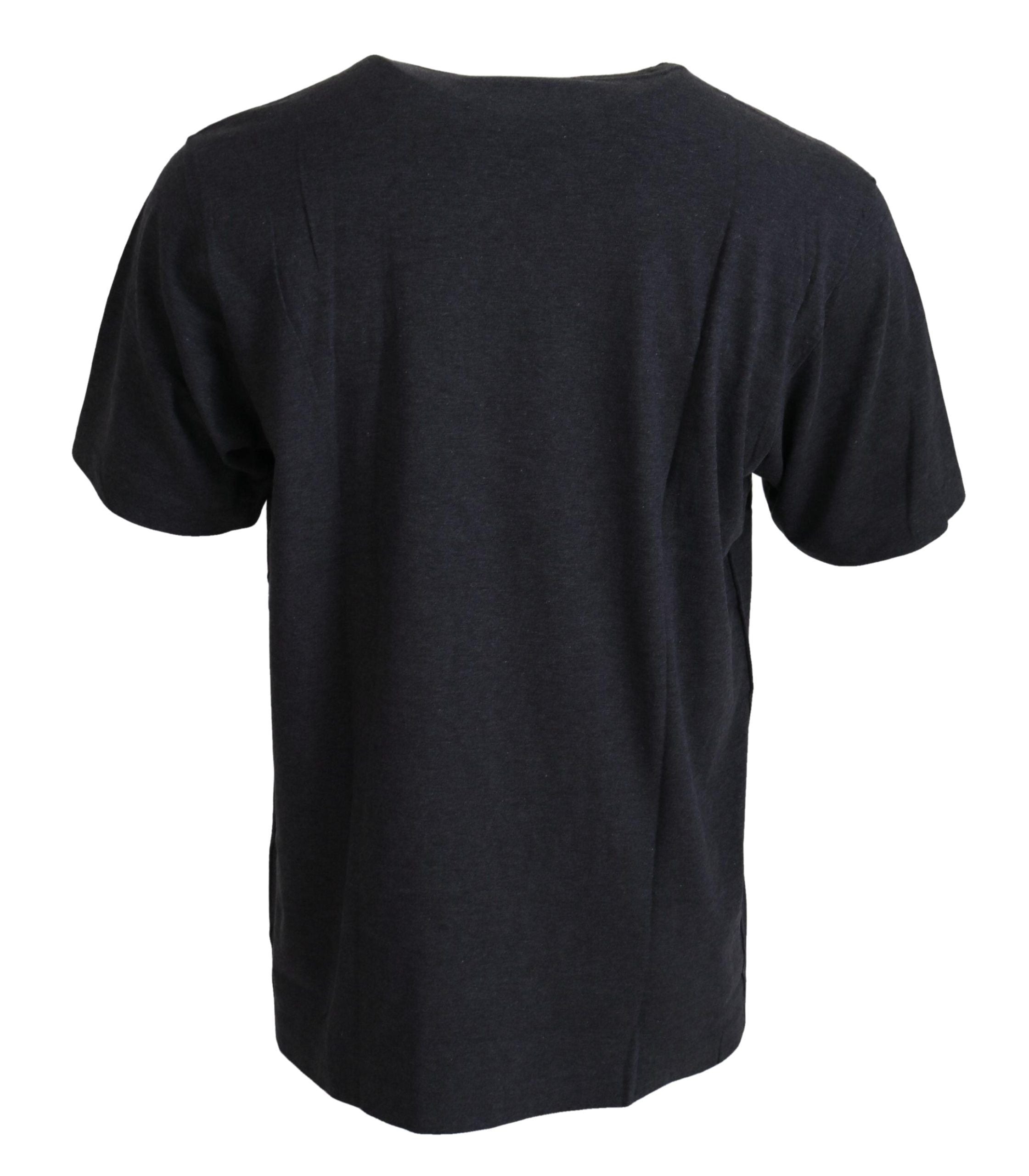 Dolce & Gabbana Gray Crewneck Cotton Short Sleeve T-shirt