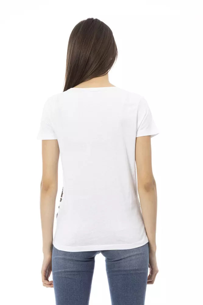 Trussardi Action Weißes Baumwoll-Damen-T-Shirt