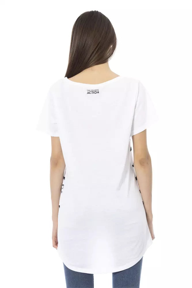 T-shirt femme Trussardi Action en coton blanc