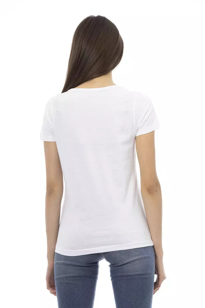 Trussardi Action Weißes Baumwoll-T-Shirt