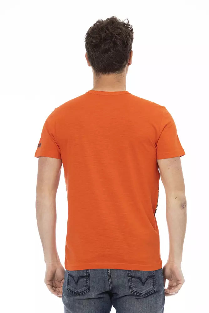 Trussardi Action Herren-T-Shirt aus orangefarbener Baumwolle