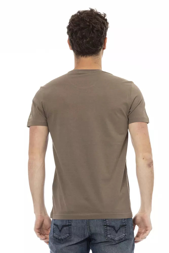 Trussardi Action Braunes Baumwoll-T-Shirt für Herren