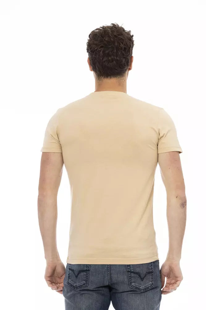 Trussardi Action Herren T-Shirt aus beiger Baumwolle