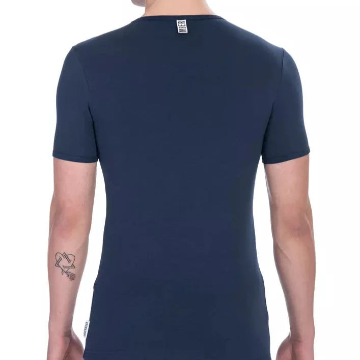 Bikkembergs Blue Cotton Men T-Shirt