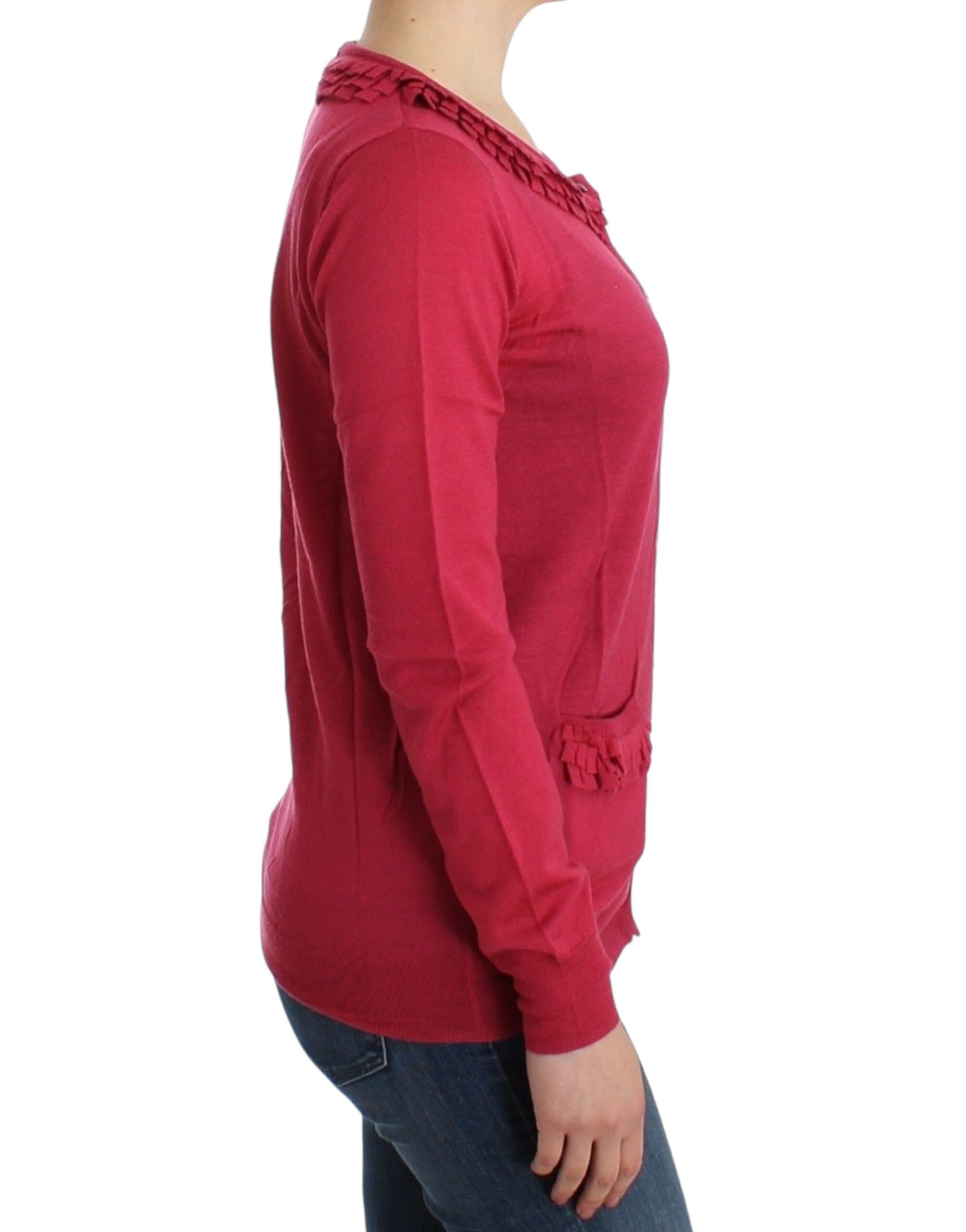 Gilet en laine rose John Galliano