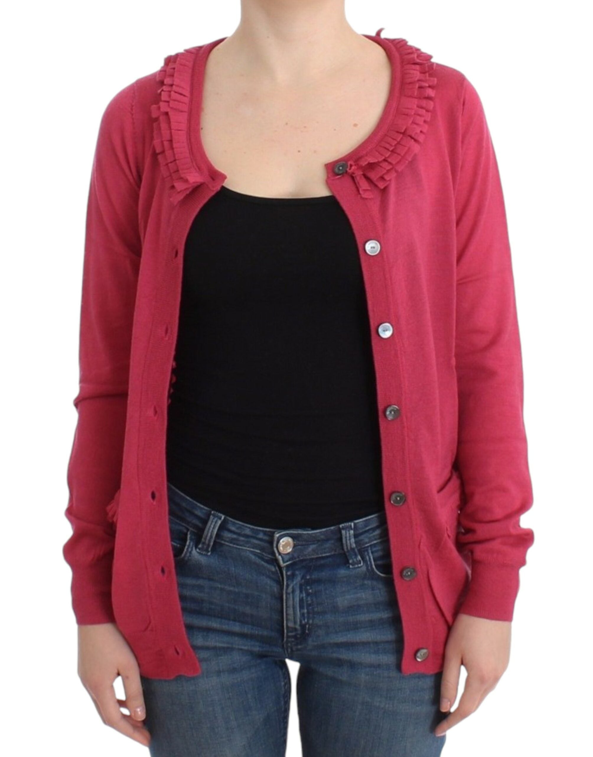 Gilet en laine rose John Galliano