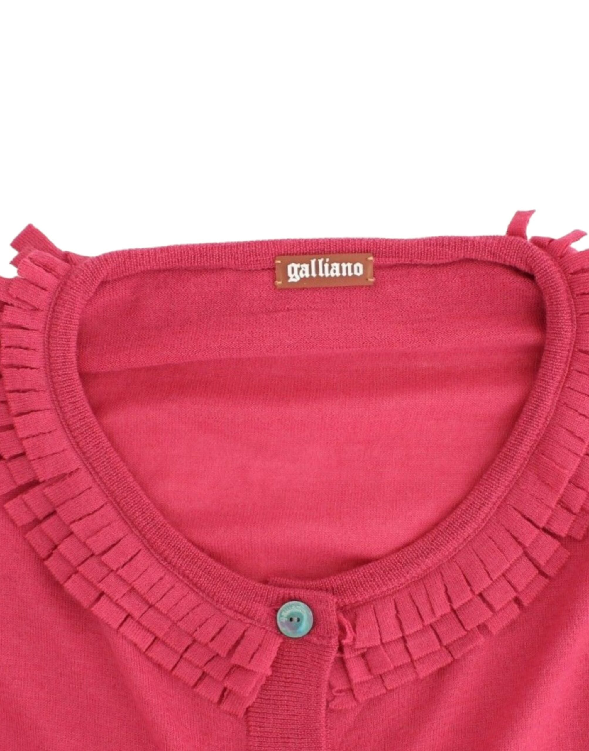 Gilet en laine rose John Galliano