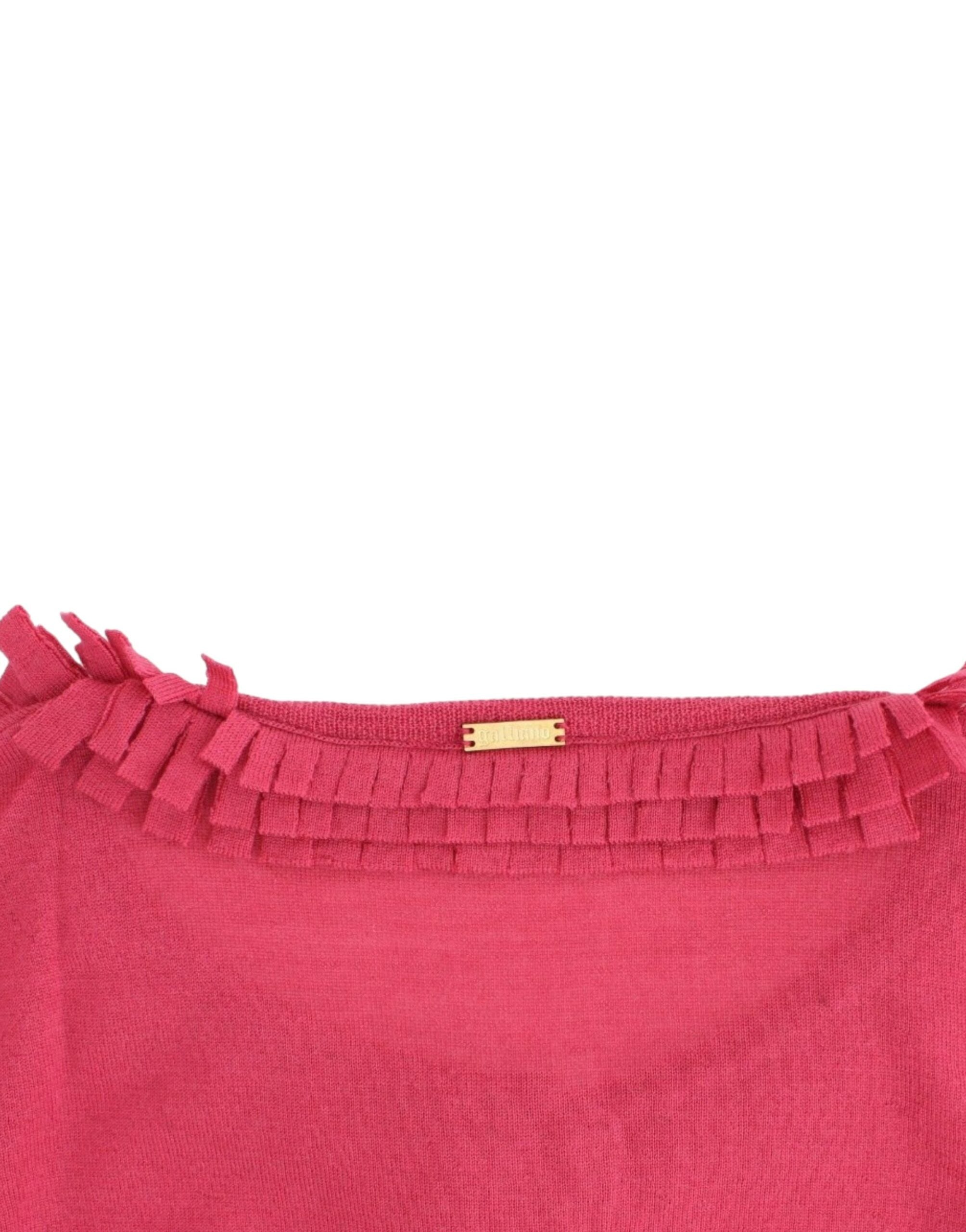 Gilet en laine rose John Galliano