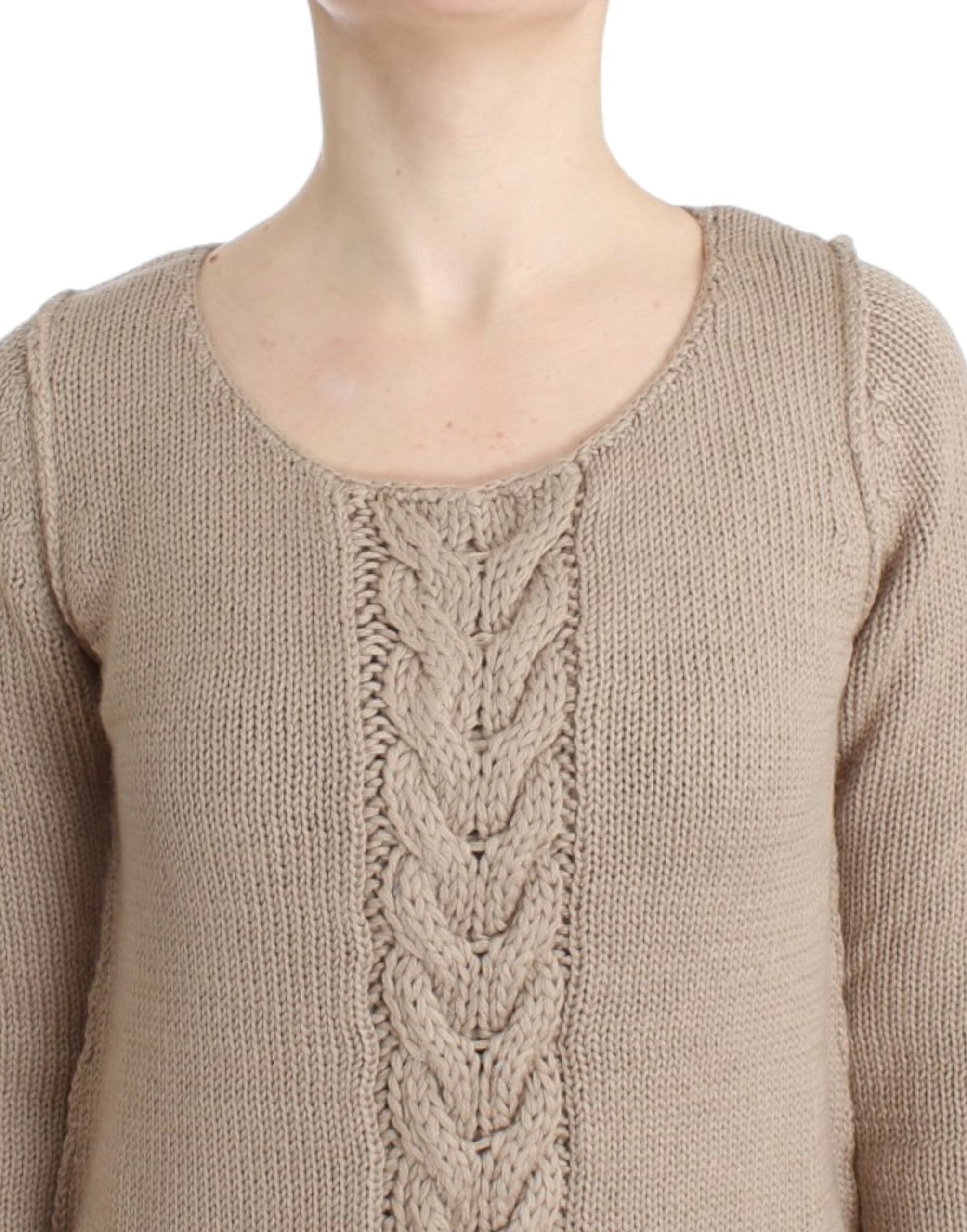 Cavalli Beiger Strickpullover aus Wolle