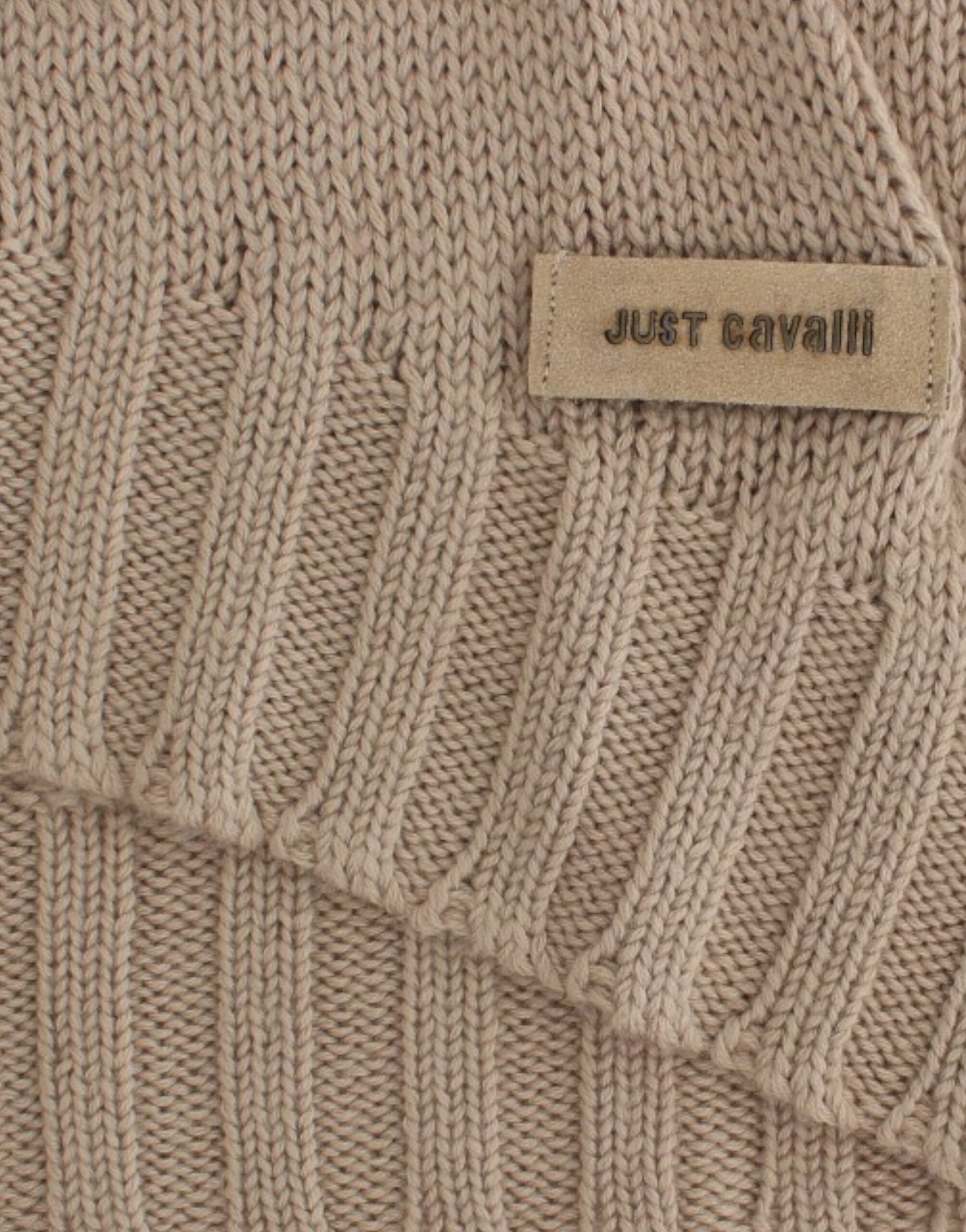 Cavalli Beiger Strickpullover aus Wolle