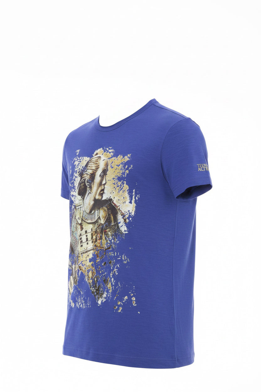 Trussardi Action Herren T-Shirt aus blauer Baumwolle