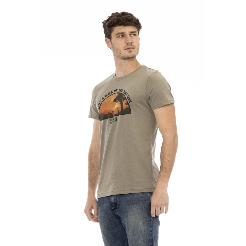 Trussardi Action Grünes Herren T-Shirt aus Baumwolle