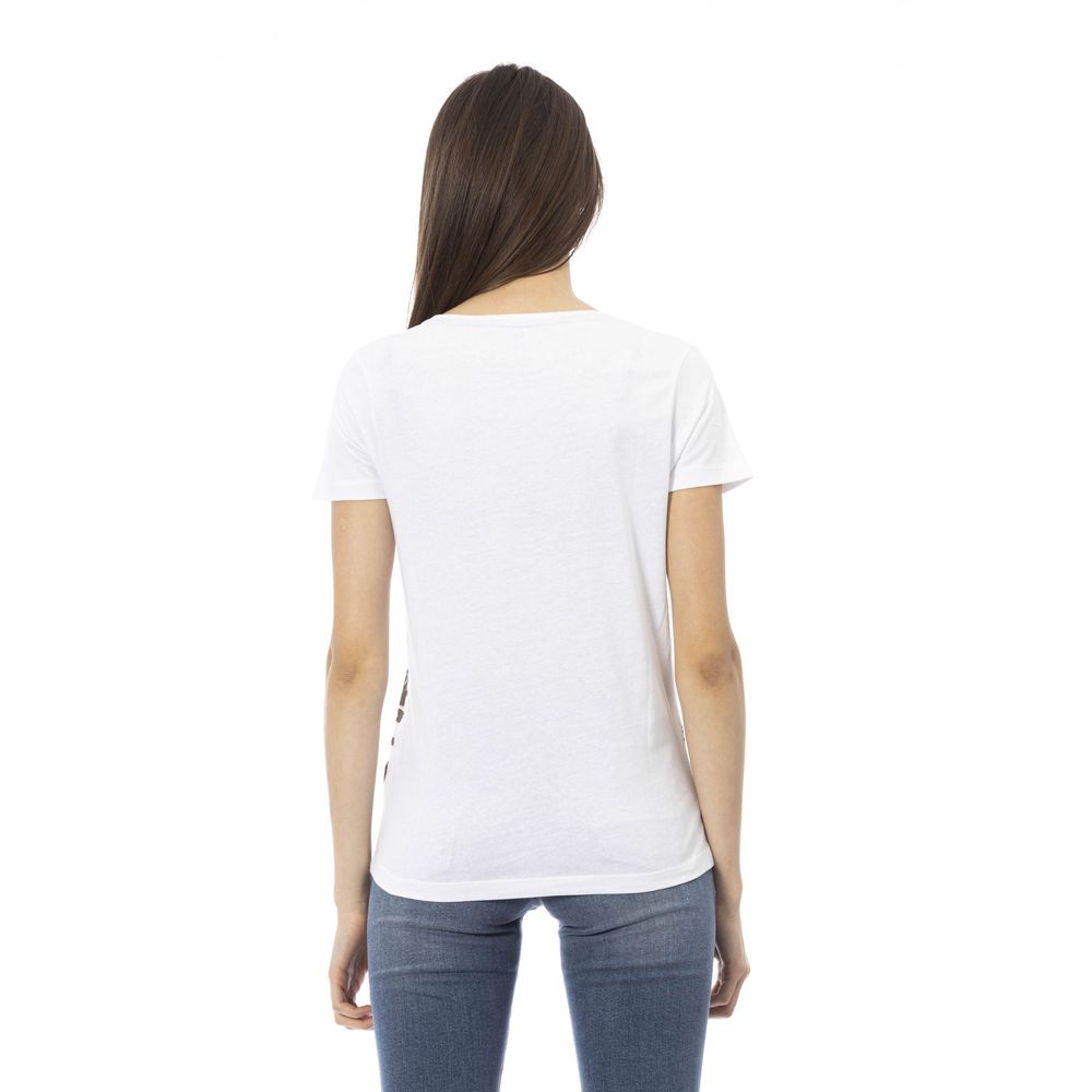 Trussardi Action Weißes Baumwoll-Damen-T-Shirt