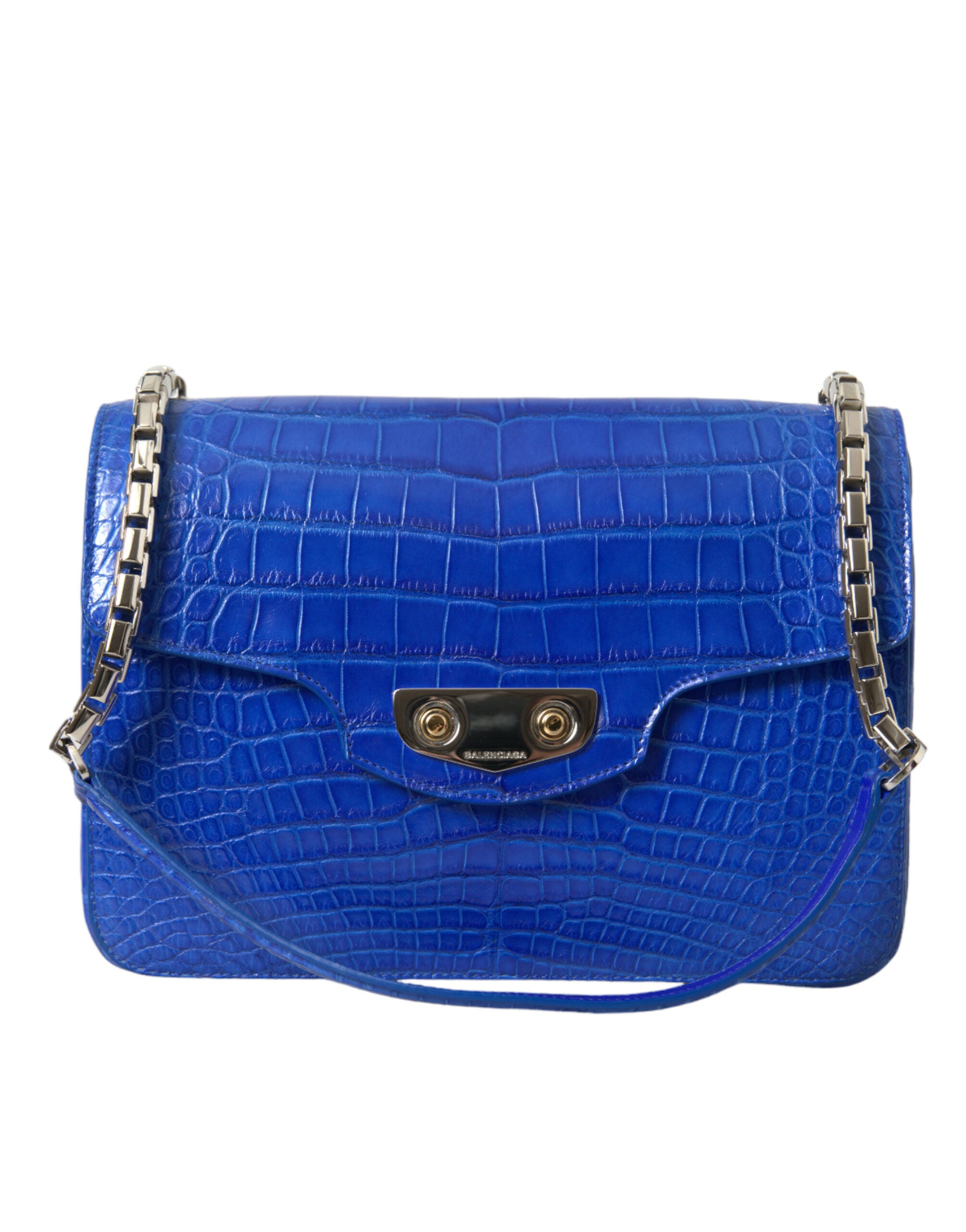 Balenciaga Blue Exotic Leather Neo Classic Small Shoulder Bag