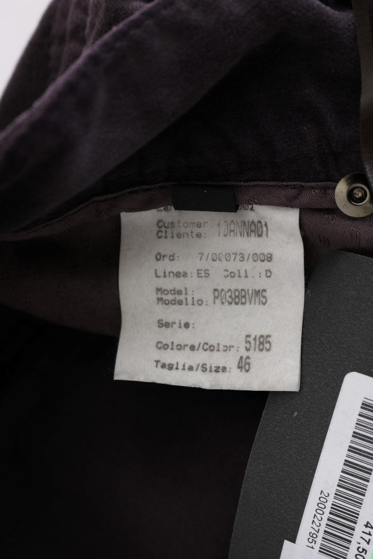 Ermanno Scervino Braune verkürzte Freizeithose aus Baumwolle
