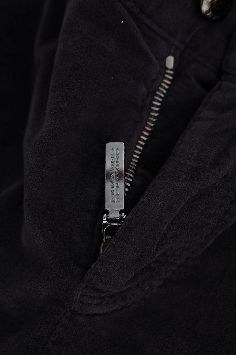 Ermanno Scervino Braune verkürzte Freizeithose aus Baumwolle