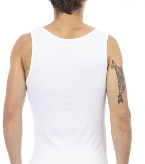 Bikkembergs White Cotton Men's Tank Top